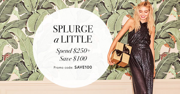 RachelZoe.com Promotion, Spend $250+ and Save $100!